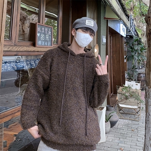 套头毛衣男新款秋冬季插肩袖休闲宽松韩版针织衫图片