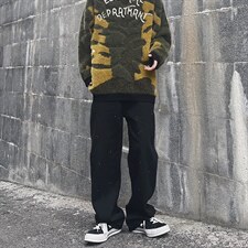 欧美高街vibe风工装裤春秋季美式牛仔裤N090P38加绒48图片