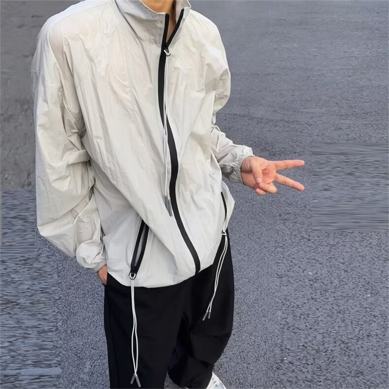 青少年双层防晒衣男款冰感夏季轻薄款透气防晒服外套户外爬山穿搭,男装夹克,星座1008