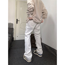B221美式ins高街小众重工艺假破洞小脚牛仔裤LK23019-P60控78，男装牛仔裤，电商B221