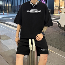 套装！华夫格套装短袖T恤短裤男TZ184-特P38，男装T恤，电商B367
