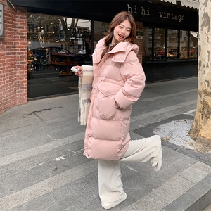 新款冬季保暖羽绒服女长款修身显瘦收腰外套图片
