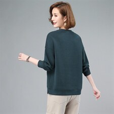2022年春季新款长袖圆领卫衣女宽松显瘦韩版印花字母上衣服打底衫，女装卫衣/绒衫，简韵佳