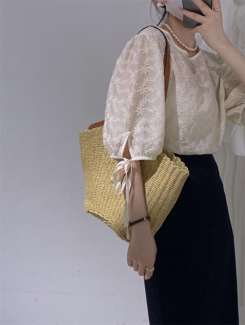 简约刺绣小衫，其它，驿谷