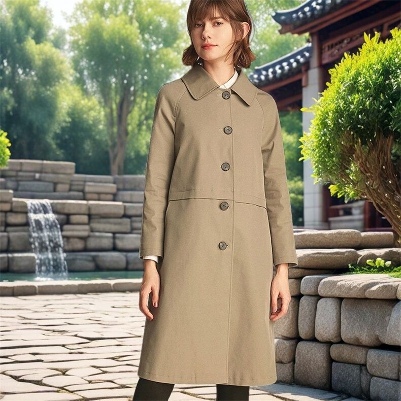 中长款风衣女春秋外套英伦小个子大衣流行2025年新中式高档女风衣,女装风衣,尚羽泽网红店