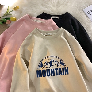 麂皮绒卫衣男大码重磅长袖t恤男 JW81255-P35图片