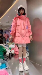 新款糖果色小清新洋气英文字母连帽防晒衣图片