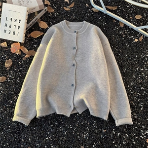 开衫毛衣男春秋冬季2025潮牌立领撞色针织外套男生休闲毛线衣服图片