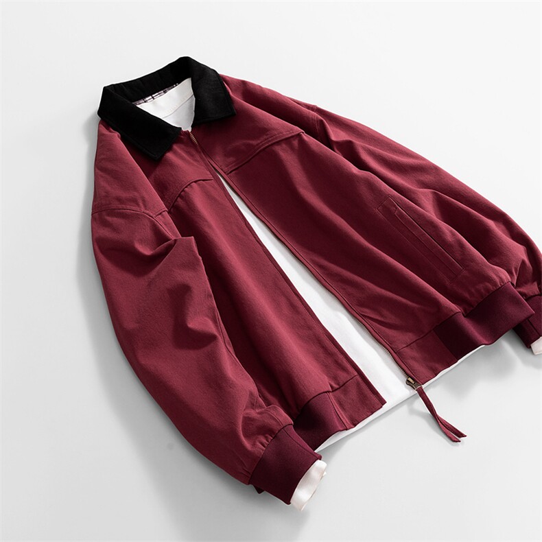 大货拼色衬衫领纯棉宽松夹克男上衣外套DSA157B-J182-P75,男装夹克,电商A157B