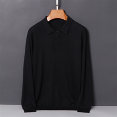 2025年秋季新款百搭男士POLO领长袖套头羊毛衫，男装羊毛衫，迅太羊绒