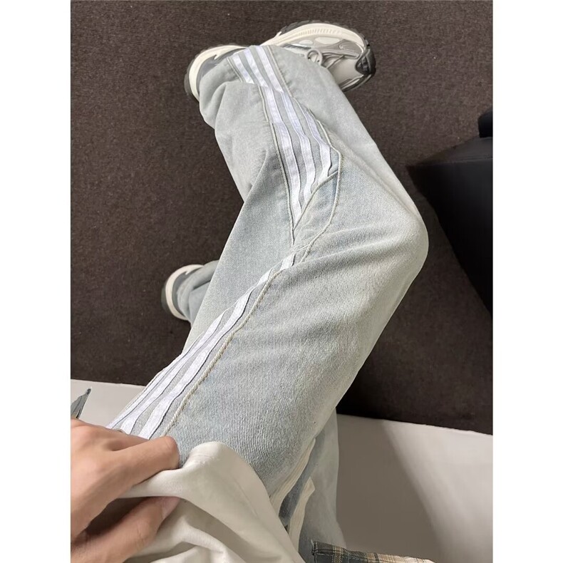 高街牛仔裤男士韩版潮流高街帅气百搭2024冬季ins长裤RK2321-P45,男装牛仔裤,星座412-2