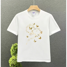 1506/QL4600/P32夏季新款短袖情侣T恤菩萨咒轮印花风半袖潮，男装T恤，星座1506