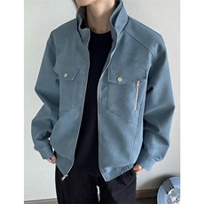 网图慎用春秋款皮夹克情侣休闲外套JK306-1P65，男装夹克，星座1904A