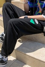 K6073/P35夏季华夫格港风九分裤男女开叉休闲裤束脚裤腰里包边，男装休闲裤，电商A141