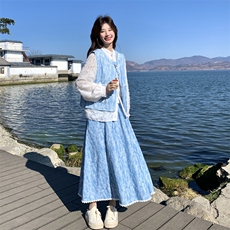 出货春新款三件套裙子2C198-6803-P185-P278，女装套装/套裙，2C198