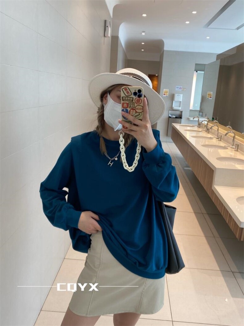 韩版直角肩显瘦小卫衣，女装卫衣/绒衫，淳·清雅秀