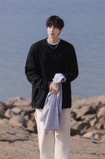 重磅300克卫衣男:表面棉底部聚酯纤维WY82070P38控58，男装卫衣，星座227-7