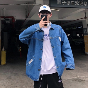 （大货）港风牛仔夹克男 韩版简约百搭坠感夹克外套 J/图片
