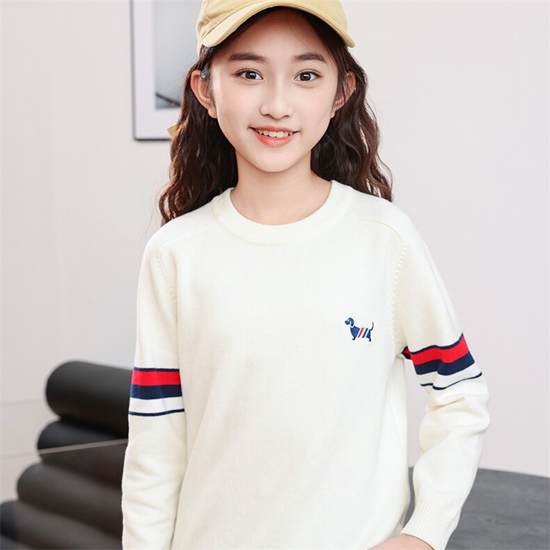 儿童毛衣男女童纯棉打底衫秋冬款洋气针织衫长袖上衣动物图案，童装儿童针织衫，暖姿羊绒童装店