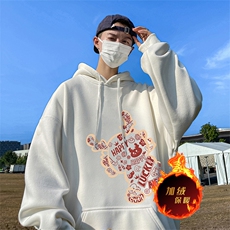 龙年新年卫衣冬季美式加绒加厚连帽卫衣外套DL1779特P35加绒特40，男装卫衣，电商A486
