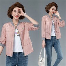 2021年夏季休闲个性气质简约时尚潮流防晒衣薄款，女装短外套，余墨