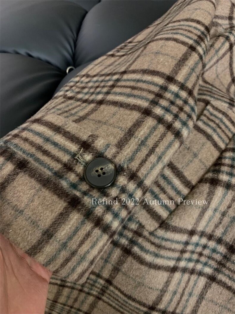 【补单】定制格纹羊毛高支大衣，其它，Refind