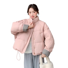 冬装新款粉色白鸭绒羽绒服2C092-99893-P235-K358，女装羽绒服，2C092