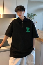 2023夏新款港风撞色字母印花宽松短袖T恤上衣POLO衫T2236-P55，男装T恤，星座914-3