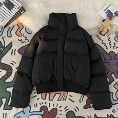 现货冬季韩系立领短款棉服外套美式潮牌高级感面包服W7992-P90，男装棉衣，星座512-4