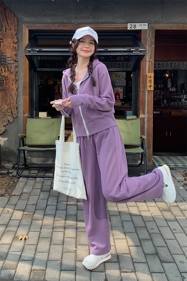 【新款】春季休闲运动套装外套休闲裤两件套1011P165K248,女装套装/套裙,2C285