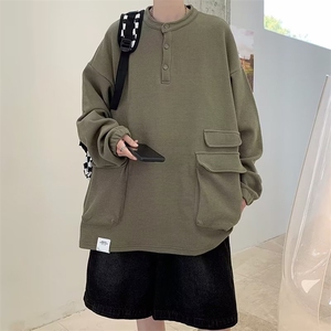 美式卫衣男女春秋新款休闲百搭宽松潮流日系复古上衣外套WY71-p43图片