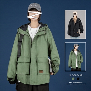2021秋季新蒙马特大码男中性日系工装连帽男迷彩夹克外套J907-P75图片