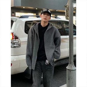 网图有货 美式高街针织毛衣拉链连帽开衫男女宽松外套 A975-P55图片