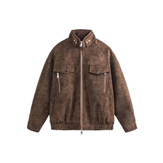 pu皮外套高级感痞帅立领美式复古工装皮衣夹克衣服Y1035-P98网图，男装夹克，电商B245