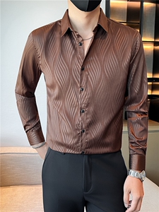 秋冬季男士新款社会小伙店主风长袖衬衫301A-1/CS609/P55图片
