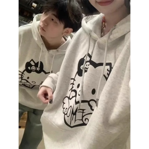 C0233-P55 秋冬连帽卫衣 新款时尚kitty猫卫衣潮情侣装上衣图片