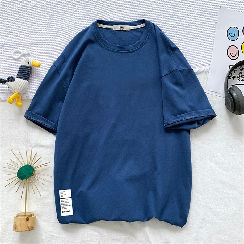 DX17045-P20纯棉短袖t恤男大码半袖打底衫宽松体恤衫港风,男装T恤,电商A040