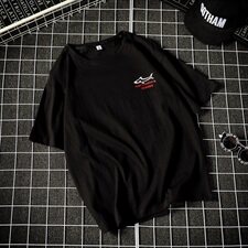 2021春夏新款日系网格潮流韩版宽松鲨鱼印花休闲男装T恤T88-P35，男装T恤，电商A009A（原A058A）