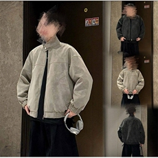 现货网图慎用黑色皮夹克扎染皮衣外套JK313P60，男装夹克，星座1904A