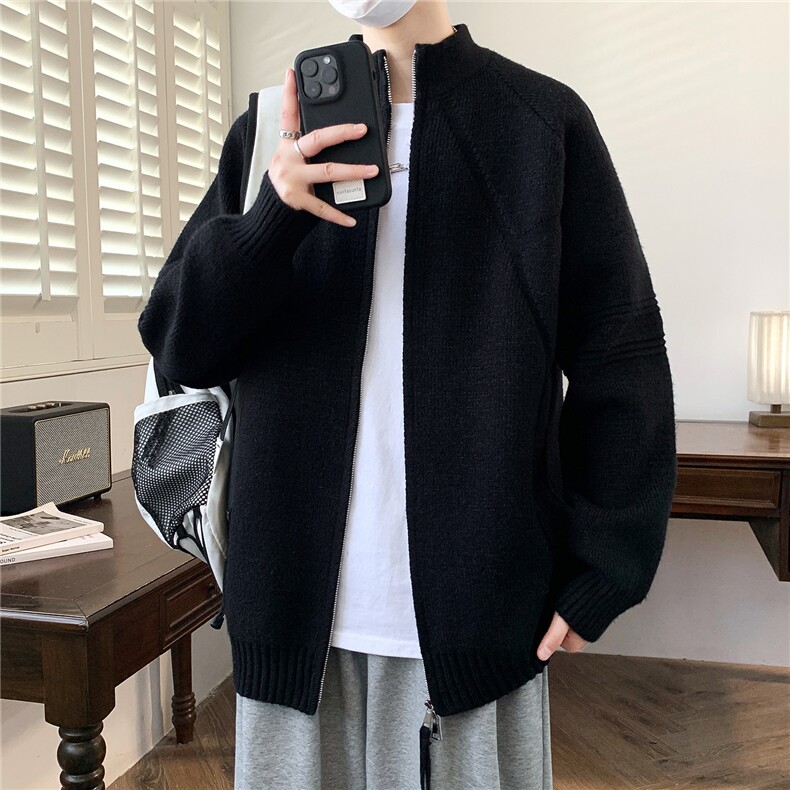 1018-1-M1001-P70《新品》针织毛衣男士开衫休闲夹克外套时尚帅气,男装针织衫/毛衣,星座1018-1​