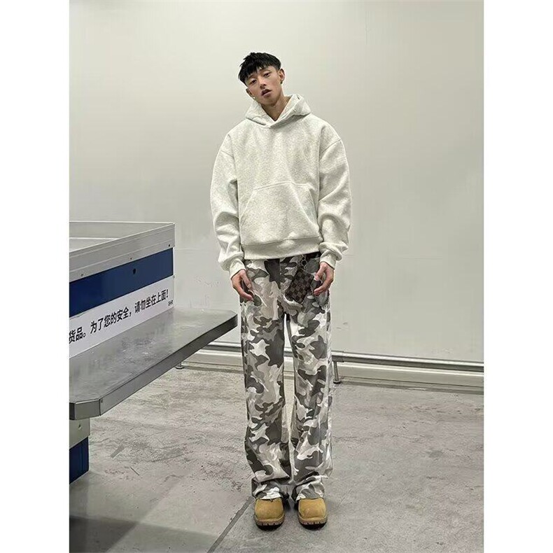 W9973-P40网图现货气质迷彩长裤流行时尚慵懒原宿潮流牛仔裤,男装牛仔裤,星座1608-2