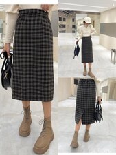 高品质格子半身裙，女装半身裙，Balance Studio