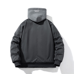 现货 三色带帽可拆卸秋冬飞行服棉服情侣装夹克潮牌炸街外套图片