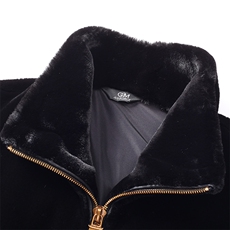 无帽立领金貂绒皮毛一体男士商务休闲马甲外套背心MSNAGM62-P210，男装背心/马甲，电商B212（原钱塘6029）