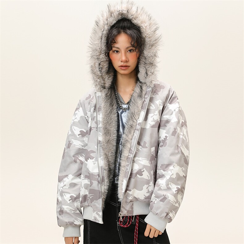 潮流宽松连帽棉服高街潮牌休闲棉衣A161-9981-P91,男装棉衣,电商A161