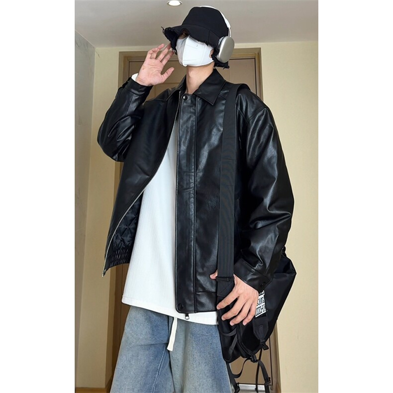 夹棉加厚冬装pu皮衣宽松夹克冬季男女棉衣外套PM7811-P82【特价】,男装夹克,电商A007