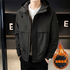 加棉加厚外套男士休闲连帽夹克潮流时尚男棉衣NM190-P105，男装夹克，星座310B-3