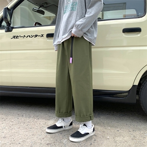 港风裤子休闲裤宽松直筒工装裤潮牌男士阔腿裤 C546*P45控58图片
