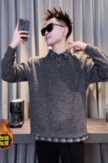 WY88556加绒P88118店主风小伙风时尚高级感翻领卫衣，男装卫衣，电商B340