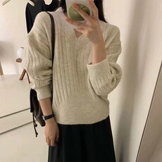 时尚百搭女士羊毛衫V领修身显瘦柔软舒适毛衣，女装羊毛衫，泰沅羊绒